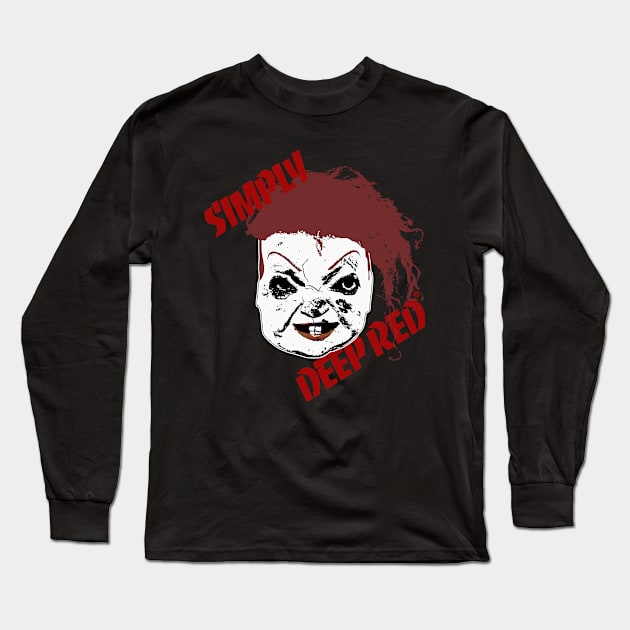 Simply Deep Red Long Sleeve T-Shirt by andres_abel